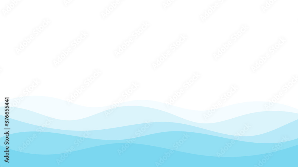 Naklejka premium Blue water ocean wave layer vector background