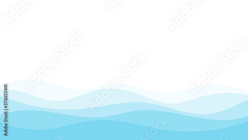 Blue water ocean wave layer vector background © Pacha M Vector