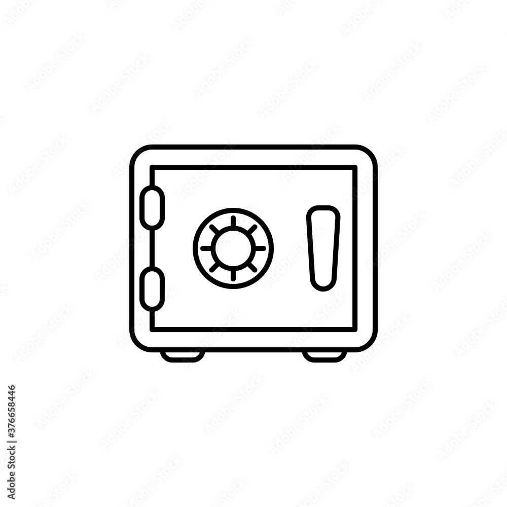 Bank safe icon. linear style closed safe isolated. Security single isolated modern line design icon safe vault. Bank line icon outline sign linear style pictogram. Editable stroke Bank safe icon. linear style closed safe isolated. Security single isolated modern line design icon safe vault. Bank line icon outline sign linear style pictogram. Editable stroke
