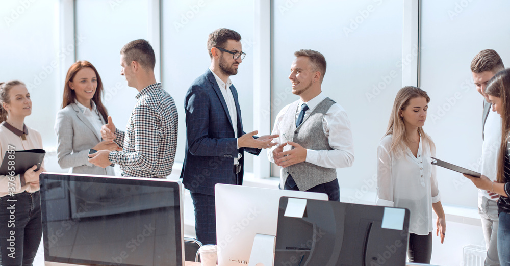 workplace employees in a modern office. business concept