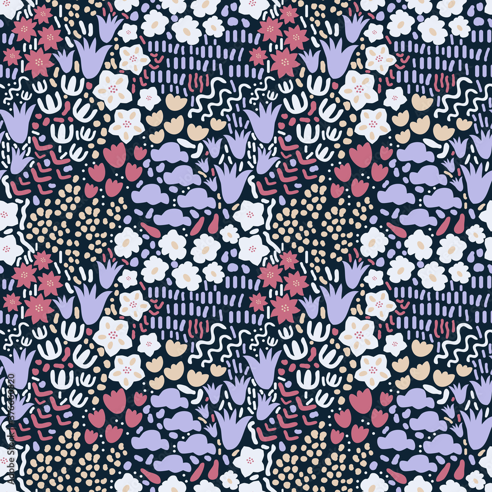 Naklejka premium Seamless floral pattern
