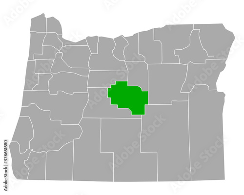 Karte von Crook in Oregon