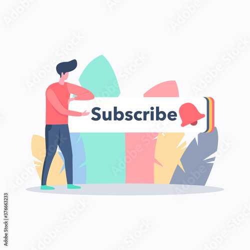 Video blog subscribe illustration concept