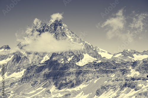 Spectacular view of Matterhorn from Italian side.