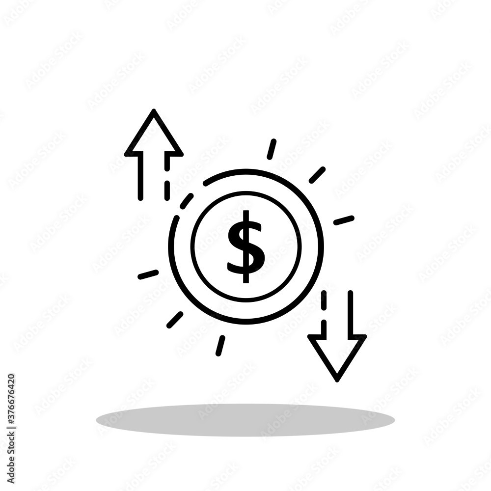 Profit and loss icon in trendy flat style. Finance symbol for your web site design, logo, app, UI Vector EPS 10. - Profit and loss icon in trendy flat style. Finance symbol for your web site design, logo, app, UI Vector EPS 10. -