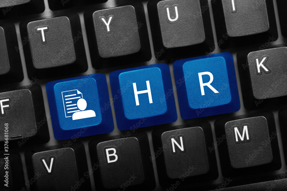 Three keys conceptual keyboard - HR blue keys Three keys conceptual keyboard - HR blue keys