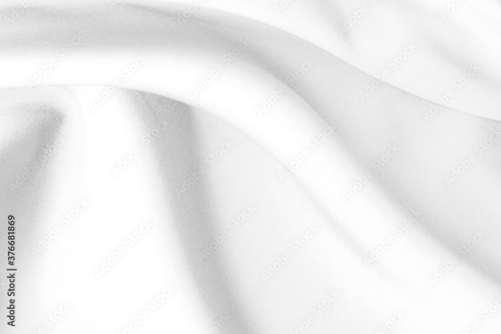 Obraz premium White cloth background abstract with soft waves.