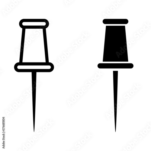 Saffety pins Icon Vector set. clip illustration sign collection. clip symbol. 