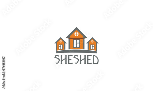 she shed logo; 3 home real estate business