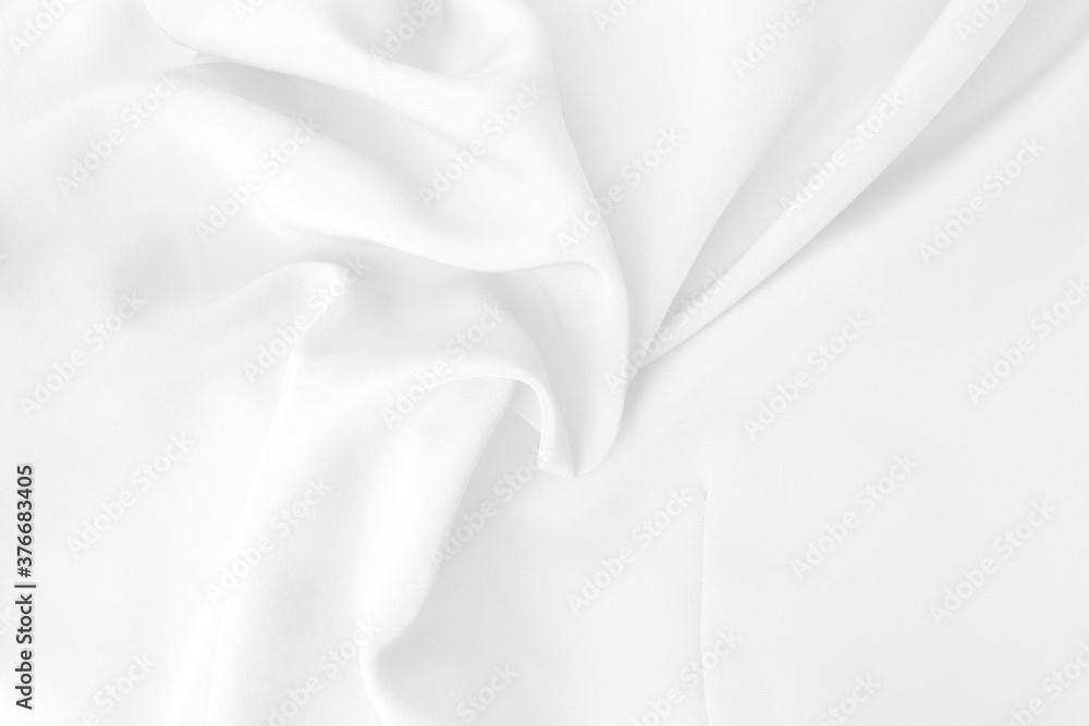 Obraz premium White cloth background abstract with soft waves.