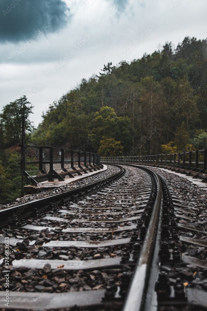 Fototapeta premium Train bridge in Czech Republic