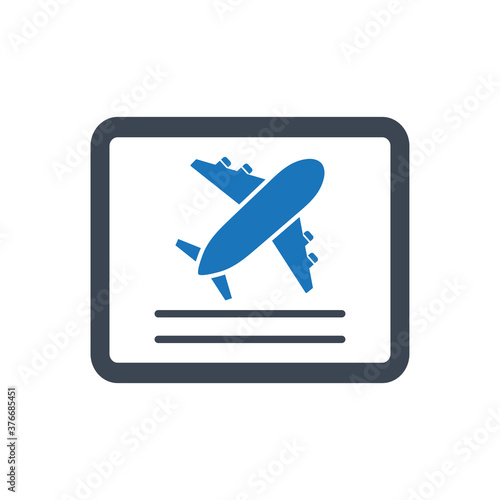 Air ticket icon ( vector illustration )