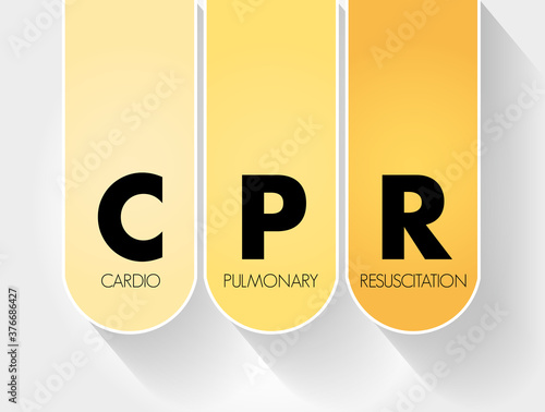CPR - Cardiopulmonary Resuscitation acronym, medical concept background