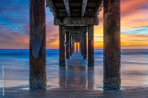 Sunrise Under The Pier In St. Augustine Florida