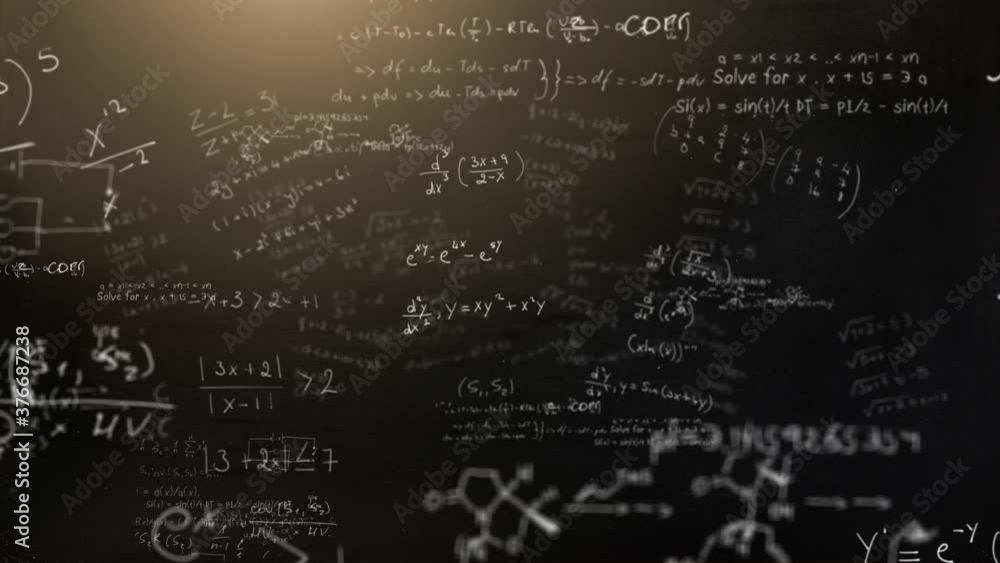 Mathematical equations over animate background. Mathematical equations over animate background.