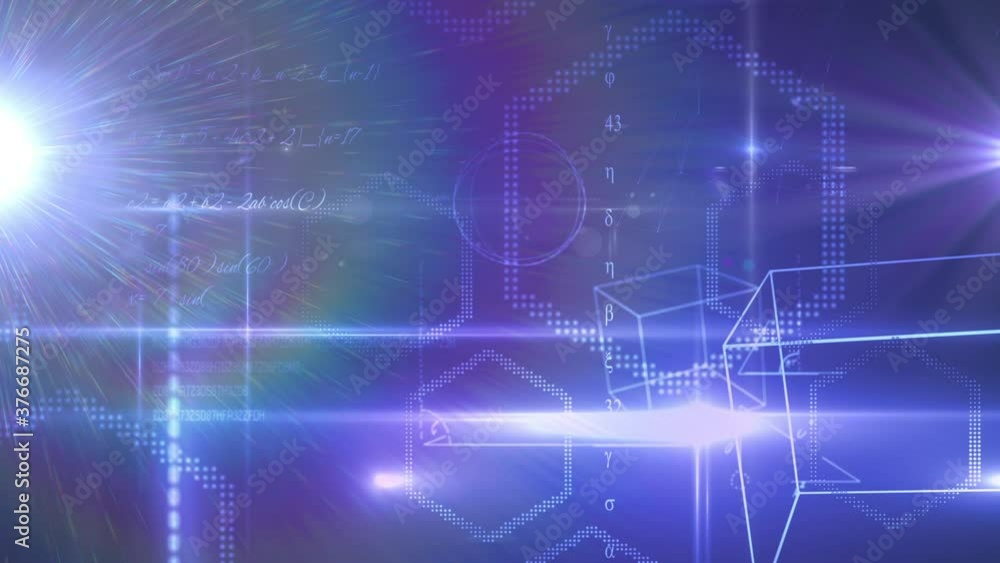 Mathematical equations over animate background. Mathematical equations over animate background.