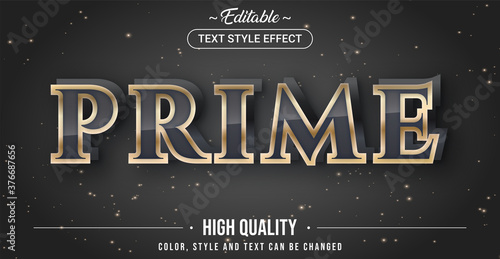 Editable text style effect - Prime theme style.