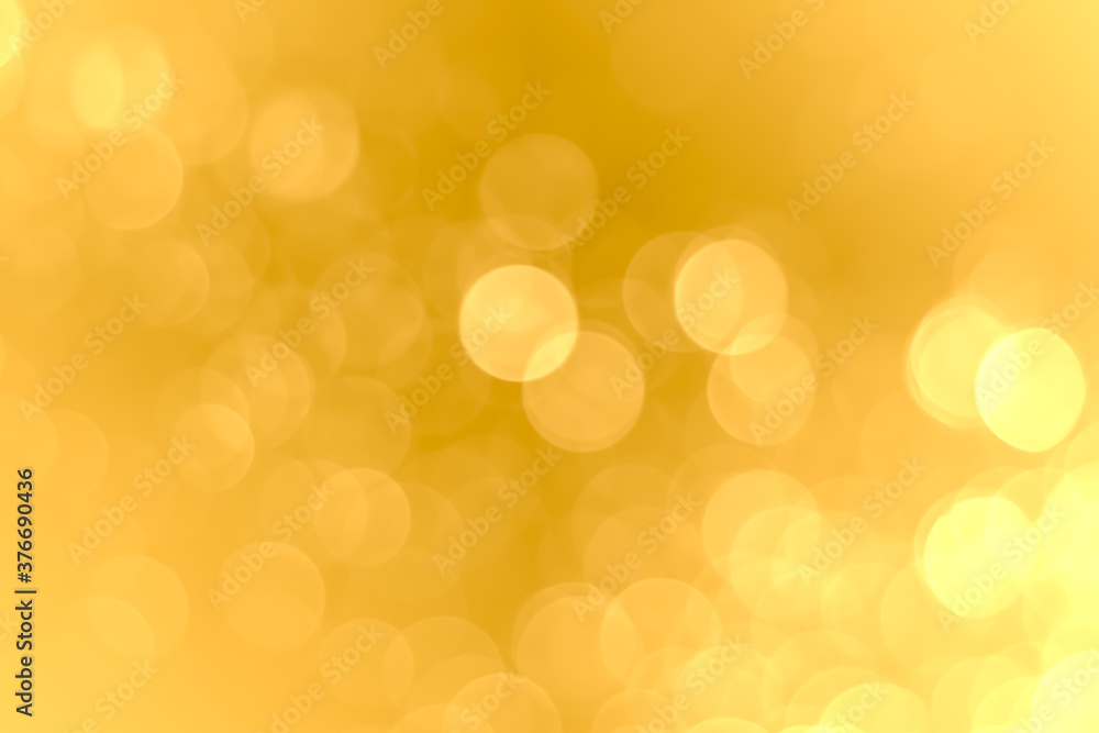 Obraz premium Bokeh light, Gold Bokeh Background, Dark Abstract Gold bokeh sparkle on black background.