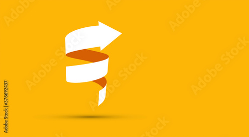 icona, freccia, 3d, spirale, crescita,  photo