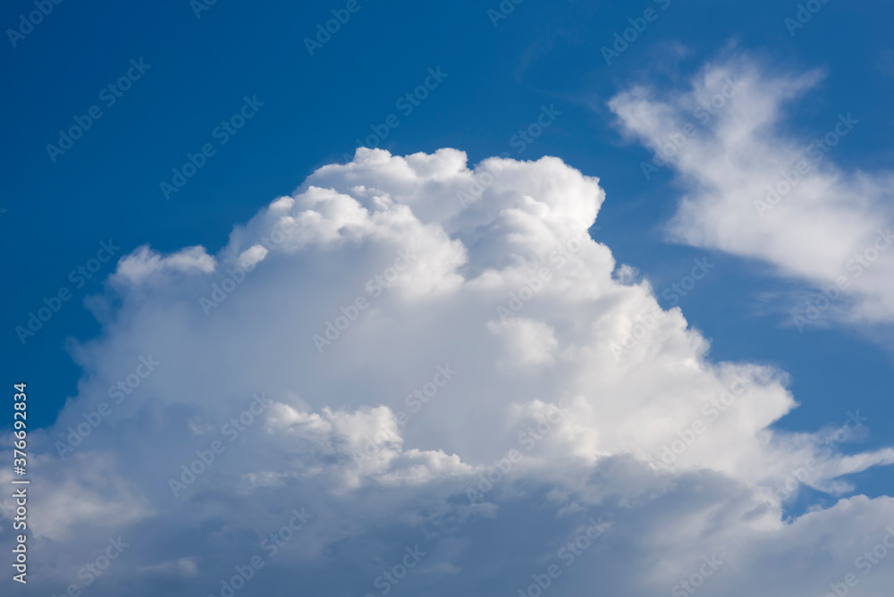 Blue sky background and white clouds soft focus with empty space Blue sky background and white clouds soft focus with empty space