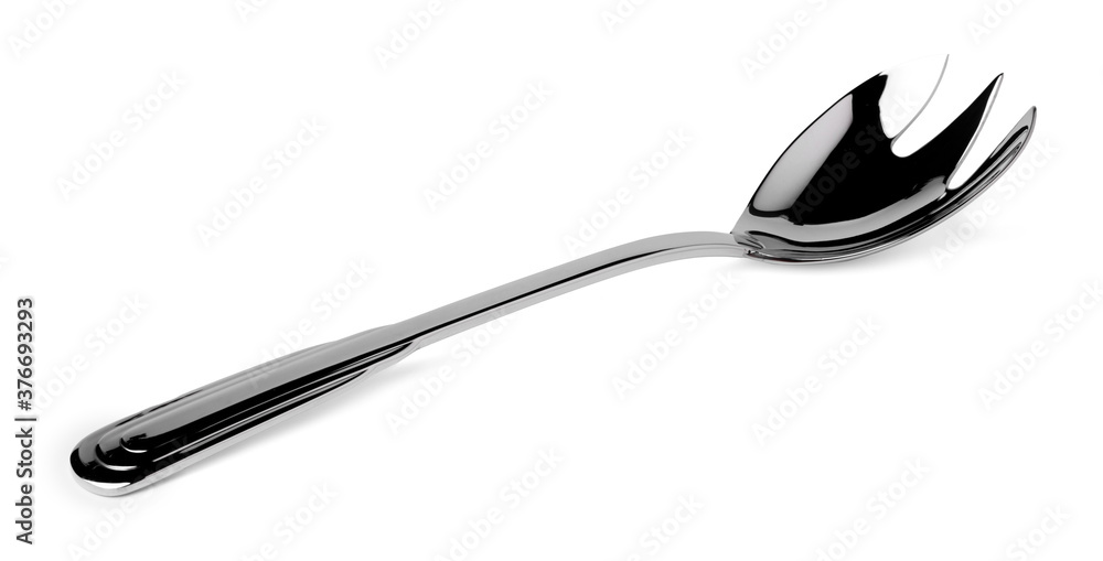 Metal steel spoon isolated on white background Metal steel spoon isolated on white background