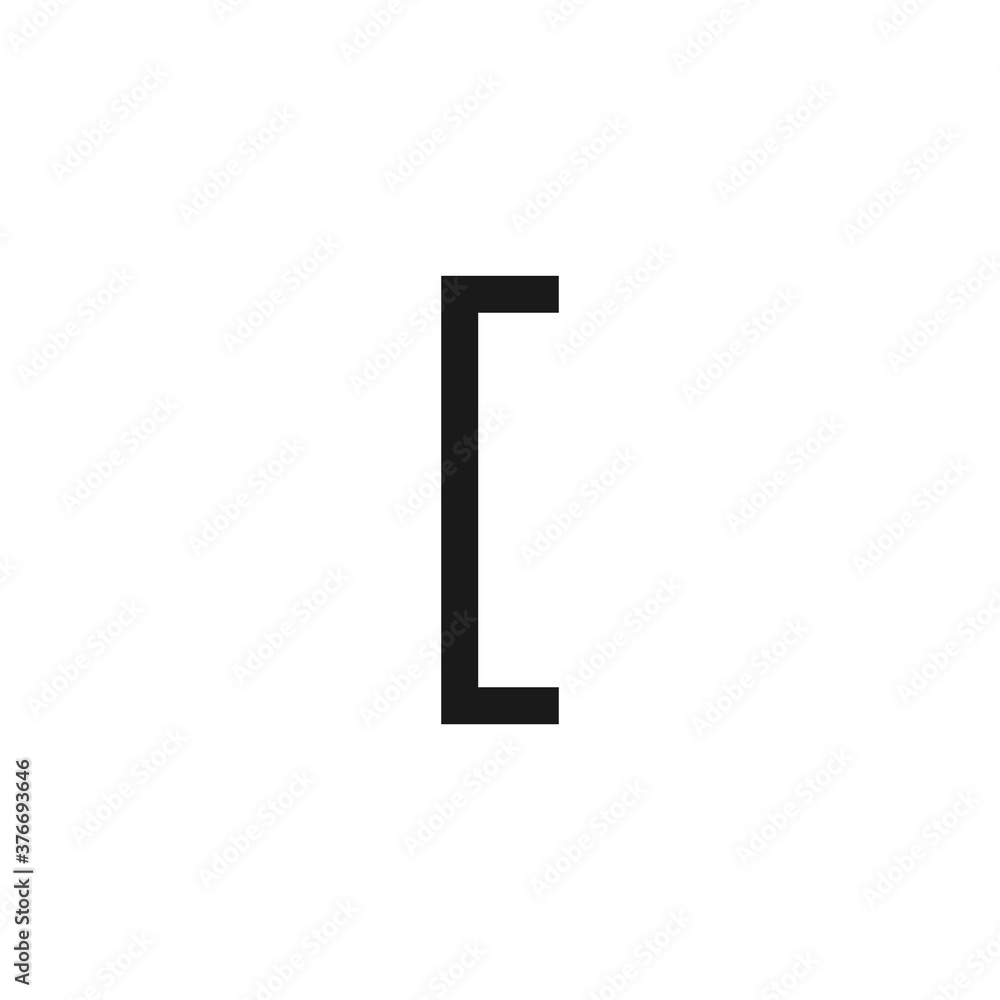Bracket icon. Math symbol modern, simple, vector, icon for website design, mobile app, ui. Vector Illustration Bracket icon. Math symbol modern, simple, vector, icon for website design, mobile app, ui. Vector Illustration