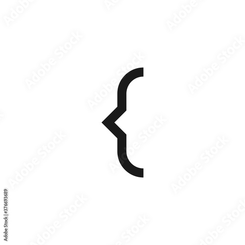 Bracket icon. Math symbol modern, simple, vector, icon for website design, mobile app, ui. Vector Illustration
