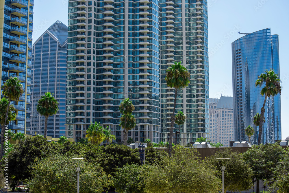 High apartment buildings in San Diego, USA High apartment buildings in San Diego, USA