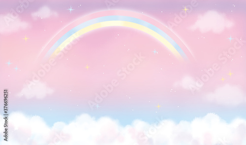 ファンシーな空のイラスト　