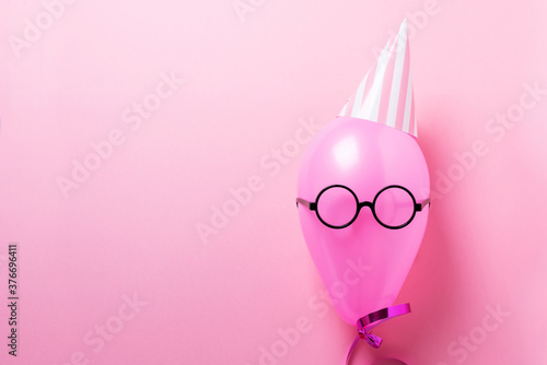 Party concept with pink ballon