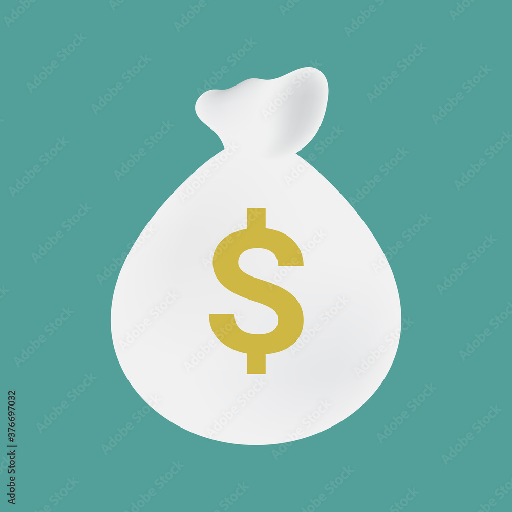 Money Bag Icon Isolated On White Background. Vector Money Bag Icon Isolated On White Background. Vector