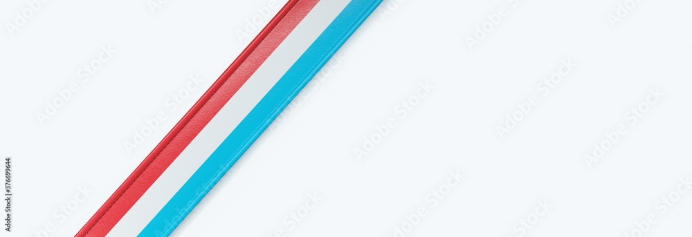 Leather strip with the flag of Luxembourg. Leather strip with the flag of Luxembourg.