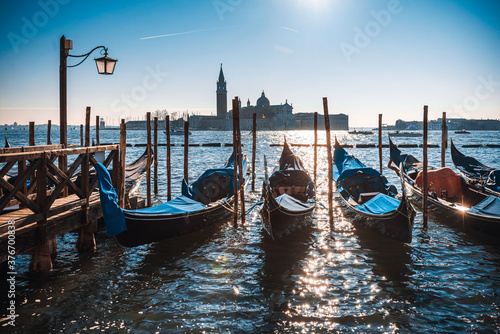 View of water street and old buildings in Venice, ITALY