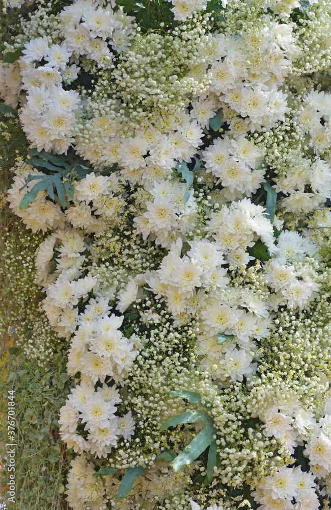 Flower arrangement with chrysanthemums.