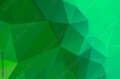 Gradient Green vector shining triangular layout. Glitter abstract illustration