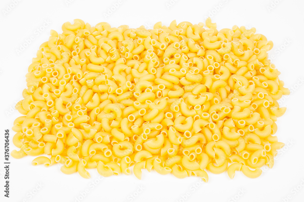 Pasta pile on white background Pasta pile on white background