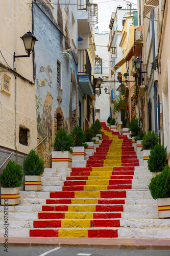 Fototapeta Naklejka Na Ścianę i Meble -  Calpe Alicante Spain Spanish Steps