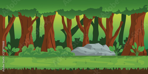 View landscapes forest game background illustration