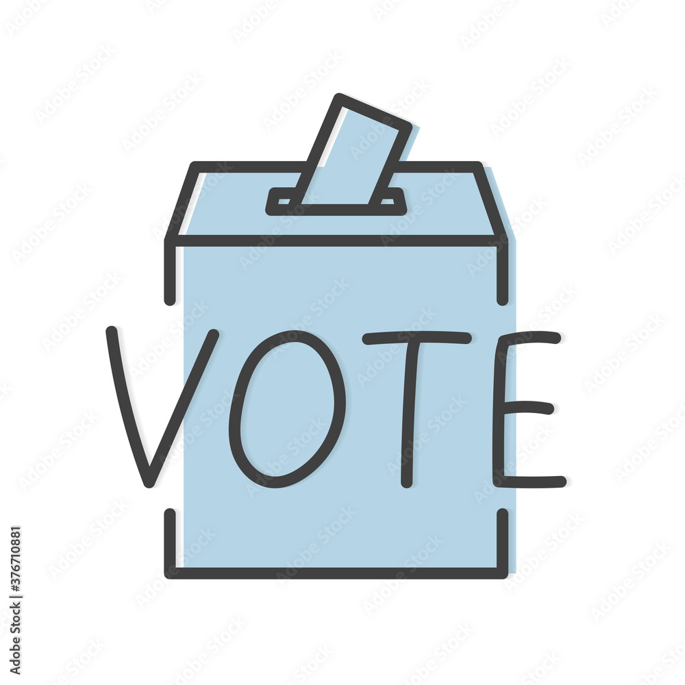 ballot box and vote word concept- vector illustration ballot box and vote word concept- vector illustration