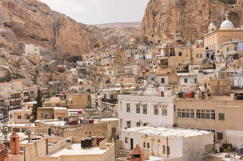 Maaloula, Syria 04/14/2009 small Christian town before the war now in ruins