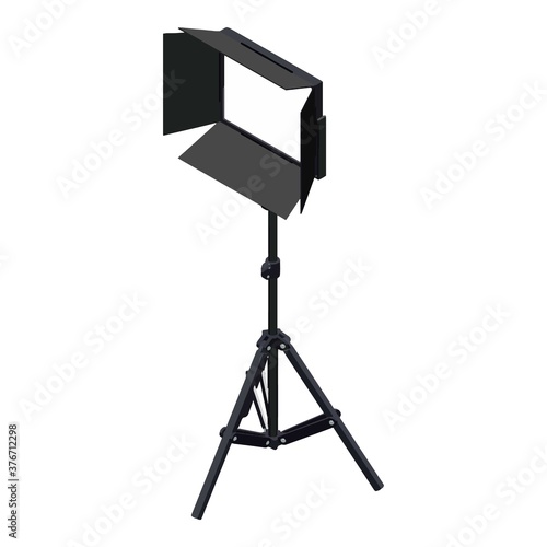 Camera studio light icon. Isometric of camera studio light vector icon for web design isolated on white background