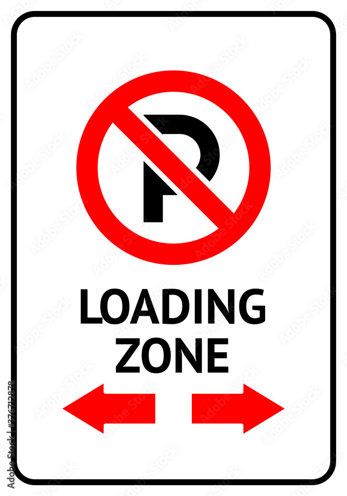 No Parking prohibition sign, modern label ready to print No Parking prohibition sign, modern label ready to print