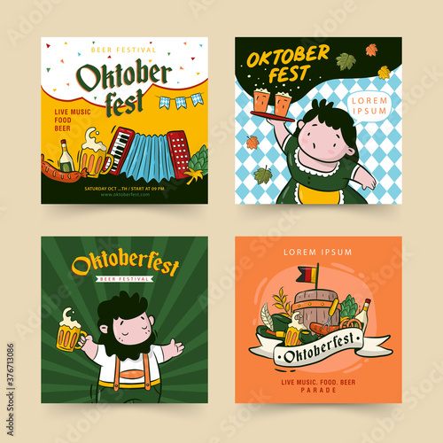 Oktoberfest social media post collection