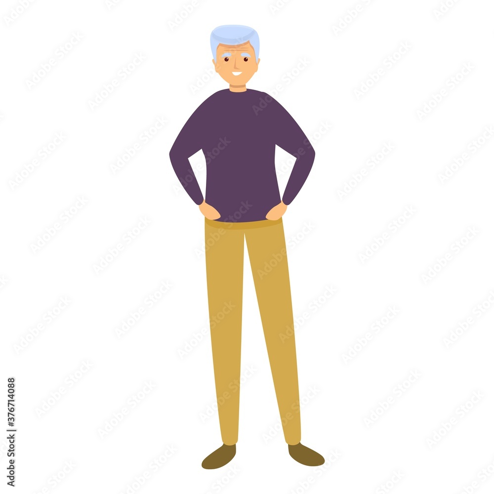 Man nursing home icon. Cartoon of man nursing home vector icon for web design isolated on white background
