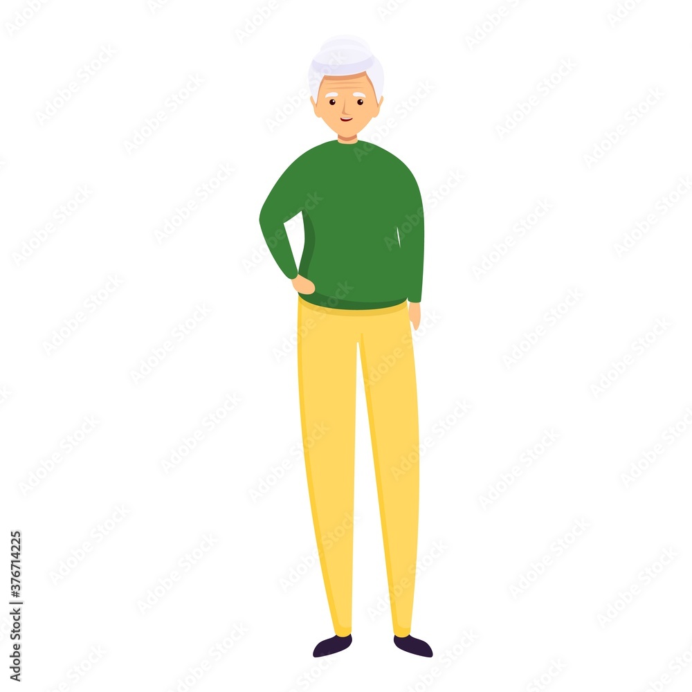 Granny nursing home icon. Cartoon of granny nursing home vector icon for web design isolated on white background Granny nursing home icon. Cartoon of granny nursing home vector icon for web design isolated on white background