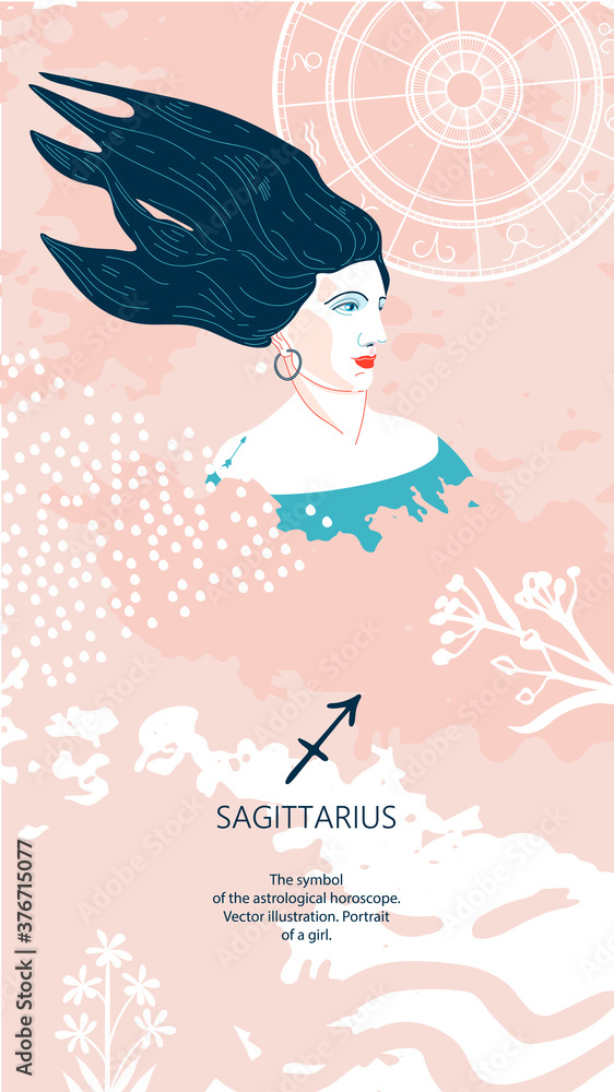 Zodiac background. Sagittarius constellation. The symbol of the astrological horoscope. Zodiac background. Sagittarius constellation. The symbol of the astrological horoscope.