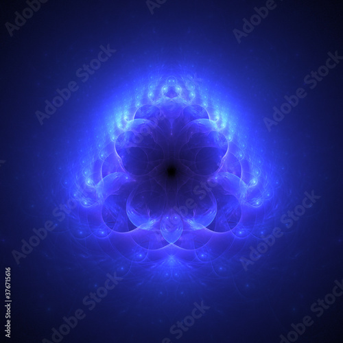 Blue meditation energy flow background