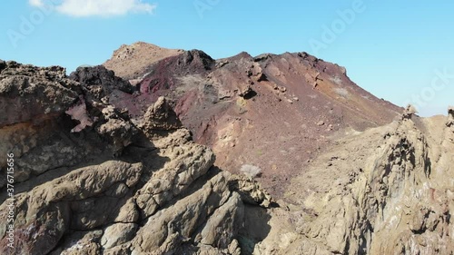 Colourful landscape in Hormuz island, Iran. Shot 1