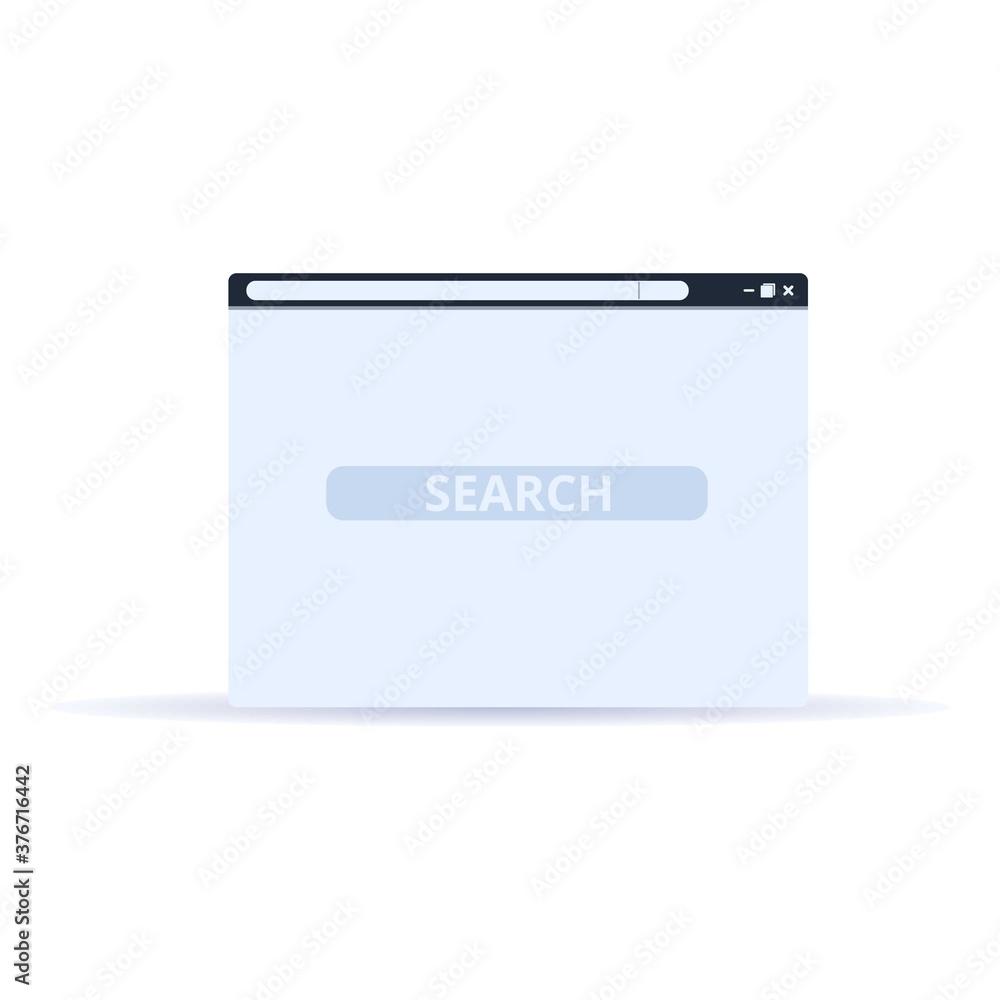 Browser search icon. Cartoon of browser searchvector icon for web design isolated on white background Browser search icon. Cartoon of browser searchvector icon for web design isolated on white background