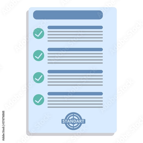 Quality standard icon. Cartoon of quality standard vector icon for web design isolated on white background